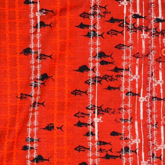 Columbia Red PFG Vented Button Front Fishing Shirt Sz LG - Picture 4 of 4